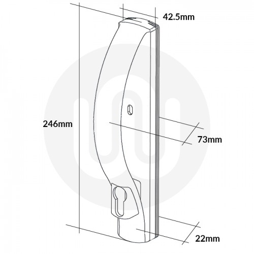 Technal 'D' Patio Door Handle